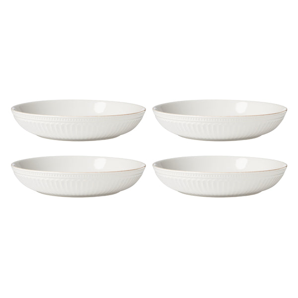 Lenox French Perle Groove Stoneware Dinnerware Set Handcrafted Beaded Rim for Everyday Dining 897388