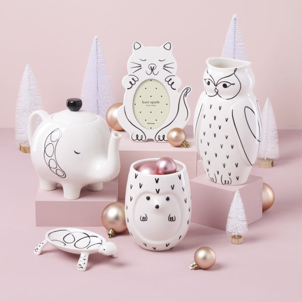Lenox Wild Things Glazed Porcelain Elephant Teapot Sculptural Whimsical Kitchen Display 897466