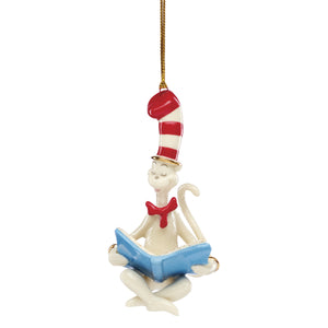 Lenox Licensed Porcelain Christmas Ornament Officially Holiday Tree Collectible with Gold Accent Cat In The Hat Ornament 897555