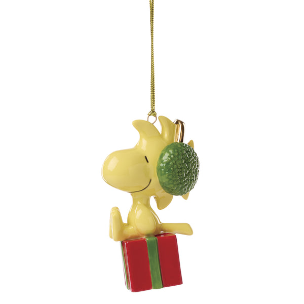 Lenox Licensed Porcelain Christmas Ornament Officially Holiday Tree Collectible with Gold Accent Woodstock Ornament 897558