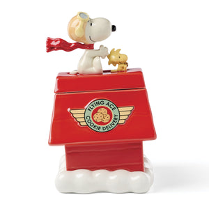 Lenox Chef Snoopy Peanuts Porcelain Cookie Jar Woodstock Figural Kitchen Collectible 897577