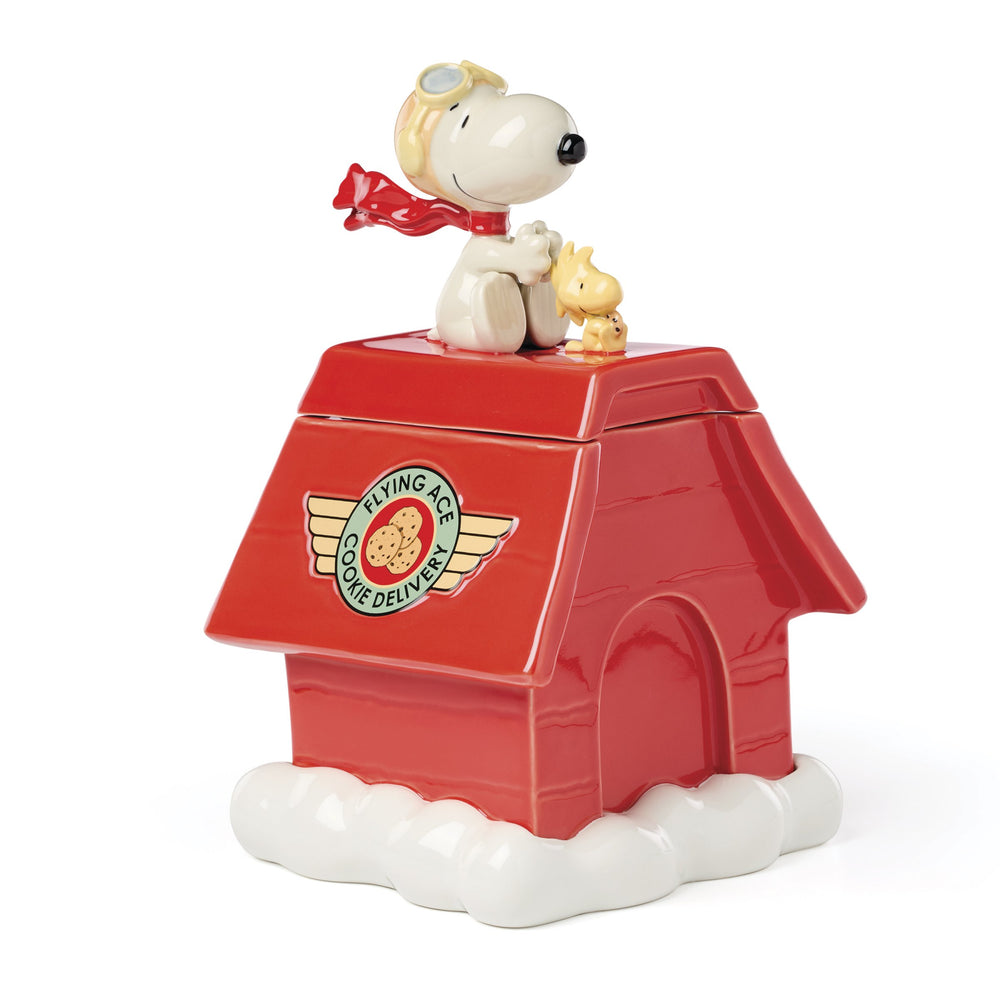 Lenox Chef Snoopy Peanuts Porcelain Cookie Jar Woodstock Figural Kitchen Collectible 897577
