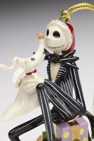 Lenox Licensed Porcelain Christmas Ornament Officially Holiday Tree Collectible with Gold Accent Nightmare Before Christmas Santa Jack Ornament 897598