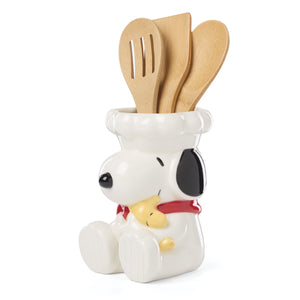 Lenox Chef Snoopy Peanuts Porcelain Utensil Crock Set Woodstock Kitchen Counter Accent 897681