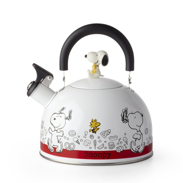 Lenox Chef Snoopy Enamelware Tea Kettle with Peanuts Artwork for Stovetop Kitchen Display 897692
