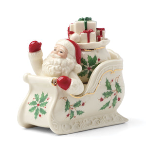 Lenox Holiday Santa Figural Salt Pepper Set Fine Porcelain with Gold Accents Festive Table 897754