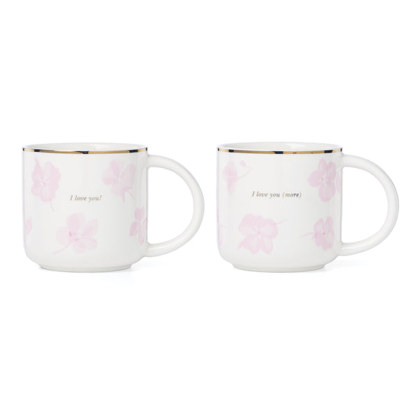Lenox Spring Pansies Kate Spade New York Porcelain Mugs Set of 2 Floral Garden Design 897762