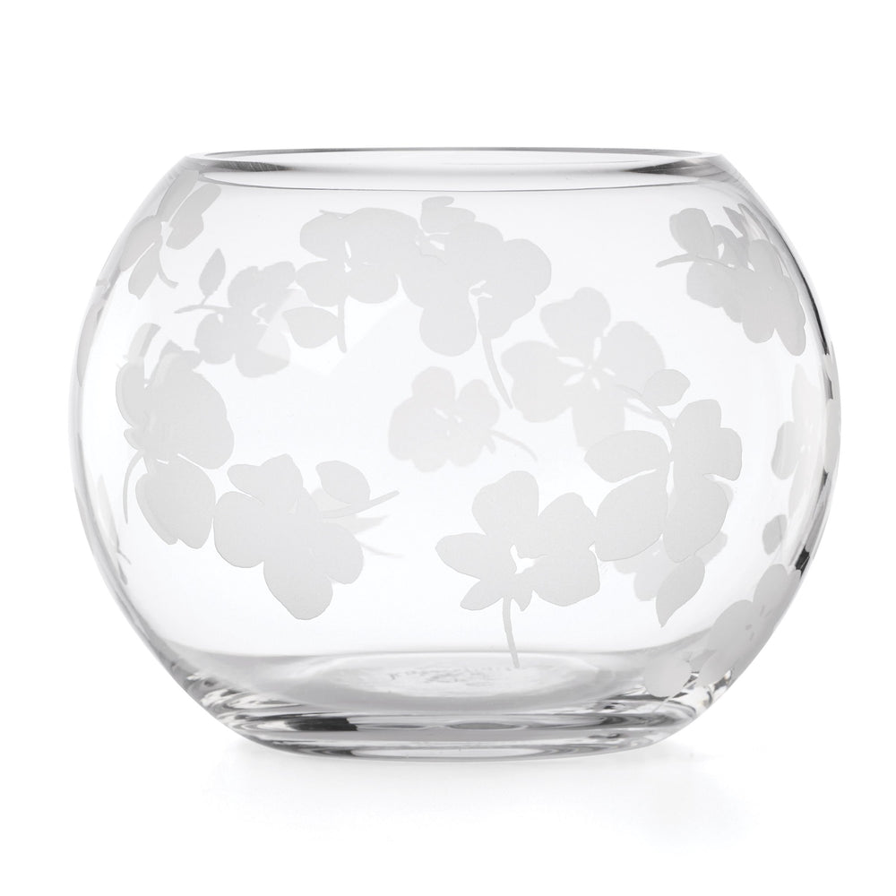 Lenox Spring Pansy Floral Crystal Glass Bowl Petite Arrangement Vase for Home Decor 897763