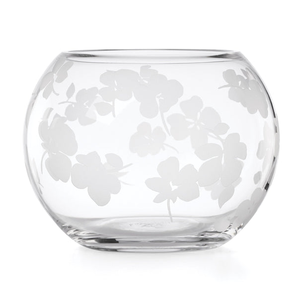 Lenox Spring Pansy Floral Crystal Glass Bowl Petite Arrangement Vase for Home Decor 897763