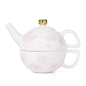 Lenox Spring Pansies Kate Spade Porcelain Tea for One Set with Floral Bag Holder 897764