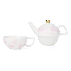 Lenox Spring Pansies Kate Spade Porcelain Tea for One Set with Floral Bag Holder 897764