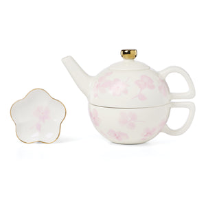 Lenox Spring Pansies Kate Spade Porcelain Tea for One Set with Floral Bag Holder 897764