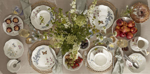 Lenox Butterfly Meadow Herbs Porcelain Dinnerware Set Botanical Garden Style for Four 897792