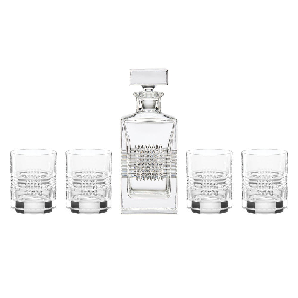 Lenox Sloane Lead Crystal Whiskey Set with Lattice Cut Design for Home Bar Entertaining 897827