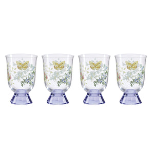 Lenox Butterfly Meadow Herbs Crystal Tumbler Set Elegant Botanical Artisan Drinkware Collection Short 897832
