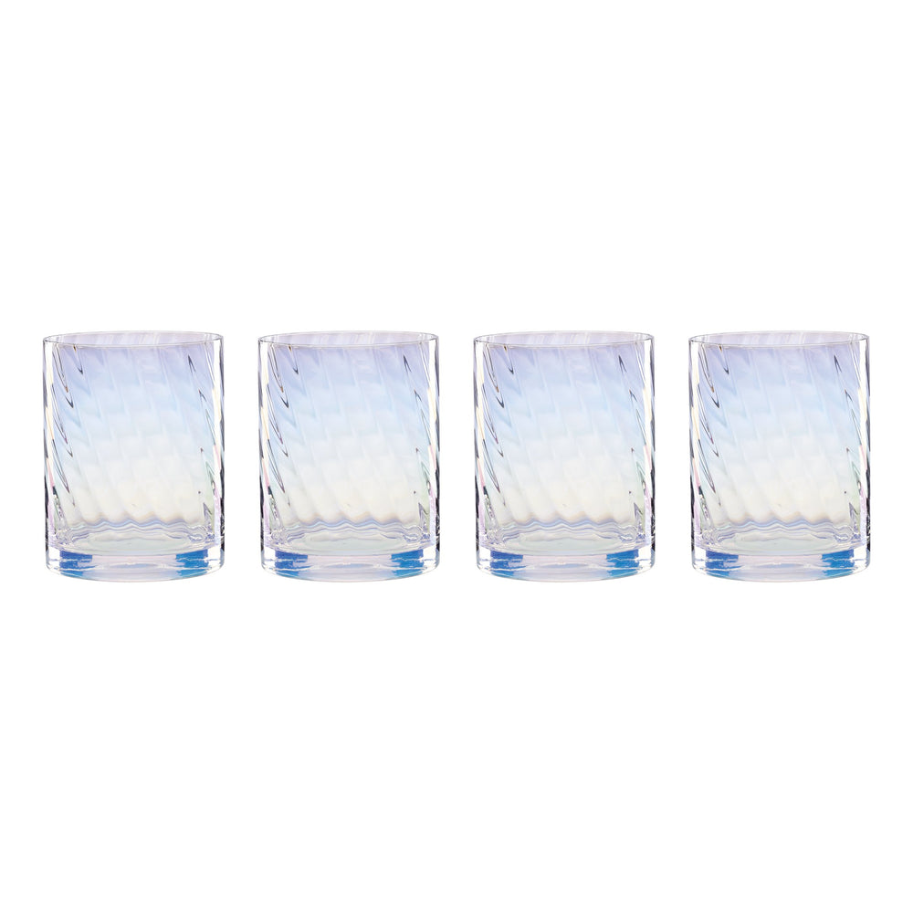Lenox Tuscany Classics Prismatic Iridescent Weighted Cocktail Glasses for Entertaining Set of 4 897833