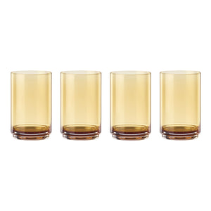 Lenox Tuscany Stackable Crystal Cooler Glasses Set for Elegant Home Bar Casual Entertaining Orange 3.25 x 3.25 x 5 H 897835