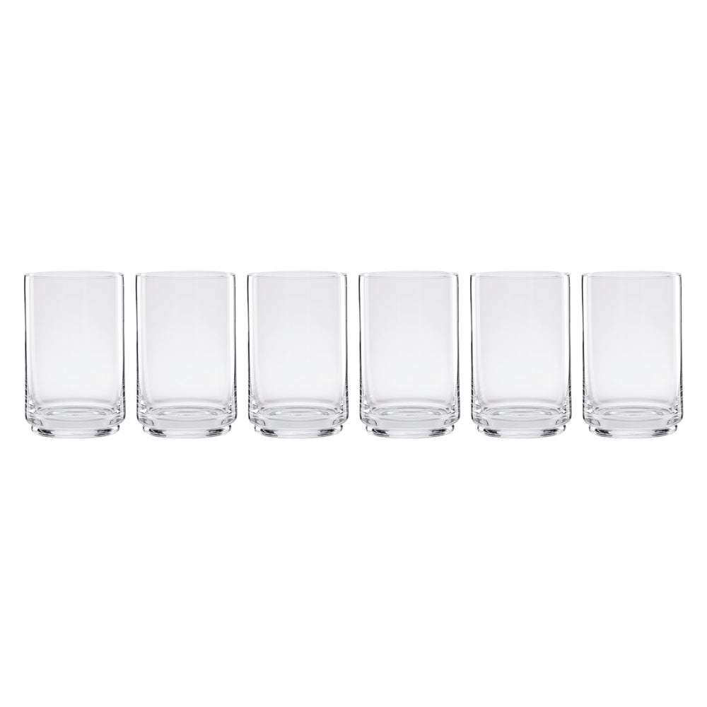 Lenox Tuscany Stackable Crystal Cooler Glasses Set for Elegant Home Bar Casual Entertaining Clear 3.25 x 3.25 x 5 H 897839