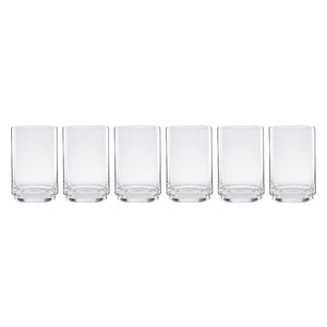 Lenox Tuscany Stackable Crystal Cooler Glasses Set for Elegant Home Bar Casual Entertaining Clear 3.25 x 3.25 x 5 H 897839