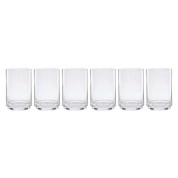 Lenox Tuscany Stackable Crystal Cooler Glasses Set for Elegant Home Bar Casual Entertaining Clear 3.25 x 3.25 x 5 H 897839
