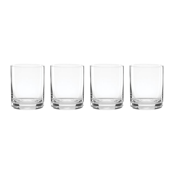 Lenox 5 O'clock Oneida Crystal Double Old-fashioned Glasses Set of 4 for Classic Bar 897848