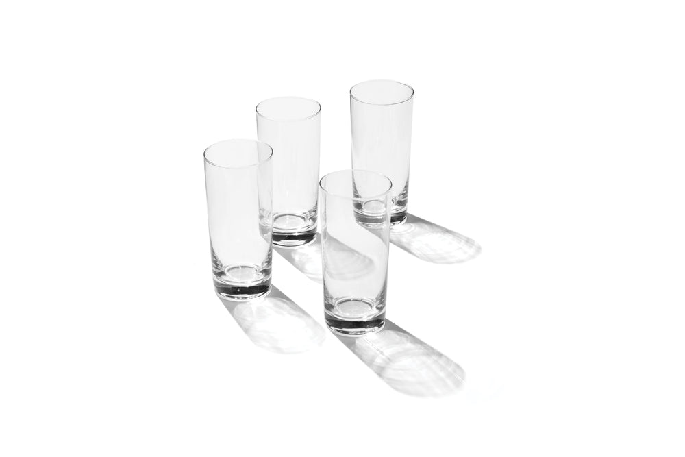 Lenox 5 O'clock Highball Glass Set of 4 Crystal Clear Barware for Cocktails and Everyday Use 897849