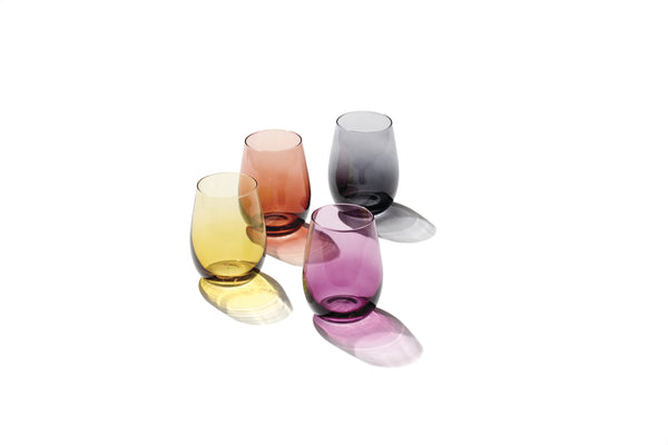 Lenox Golden Hour Ombre Stemless Wine Glass Set Jewel-toned Crystal for Entertaining 897854