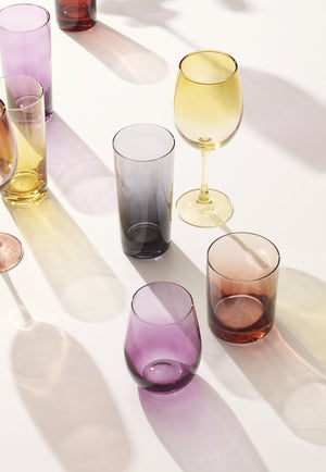 Lenox Golden Hour Ombre Stemless Wine Glass Set Jewel-toned Crystal for Entertaining 897854