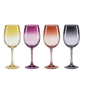 Lenox Golden Hour Ombre Wine Glass Set of 4 Amber Gradient Crystal Entertaining Glassware 897855