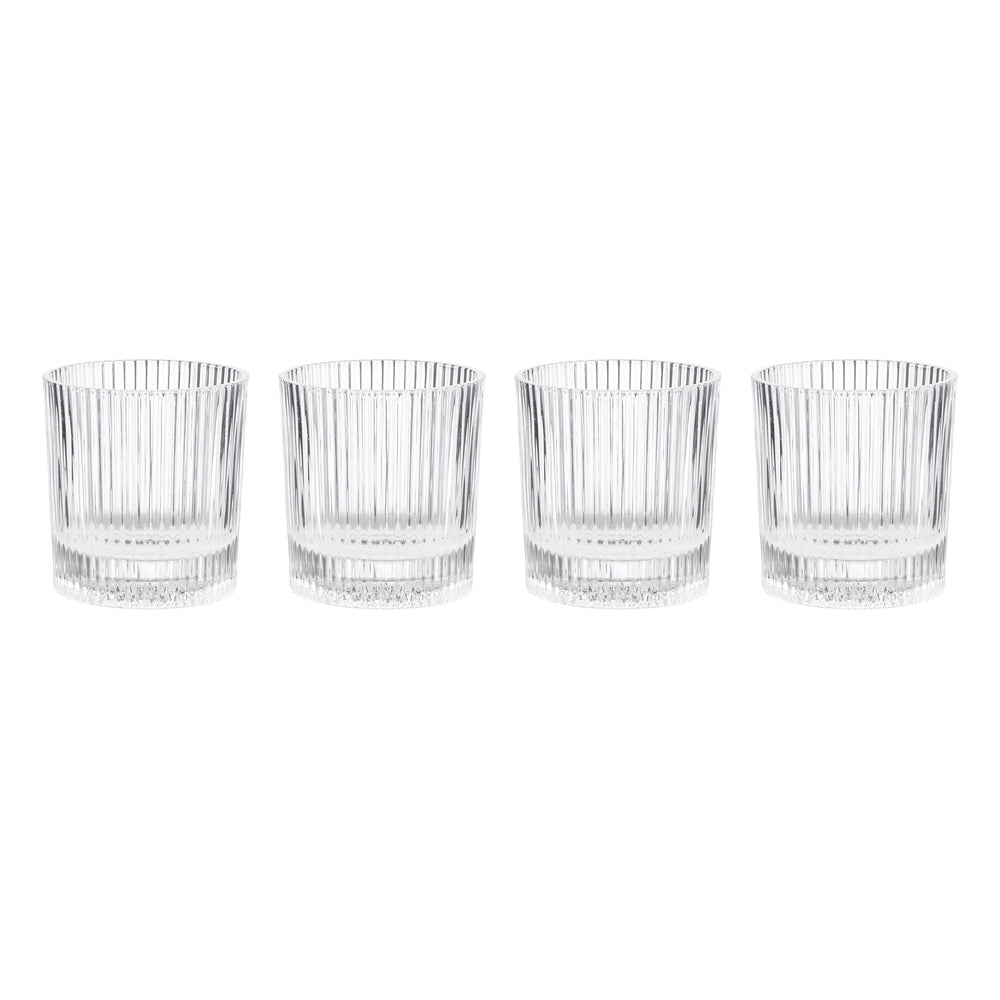 Lenox Wallingford Heavy Walled Cut Crystal Style Cocktail Glasses Set of 4 for Home Bar 897858