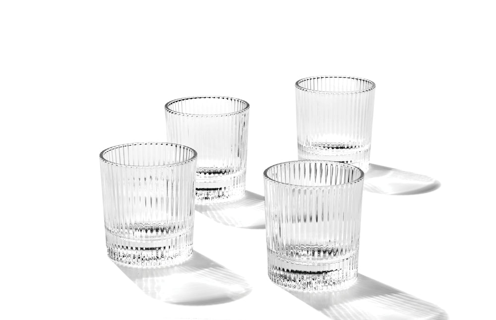 Lenox Wallingford Heavy Walled Cut Crystal Style Cocktail Glasses Set of 4 for Home Bar 897858