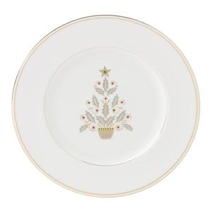 Lenox Federal Lenox Porcelain Holiday Accent Plates Set of 4 with Gold Trim Christmas Tree 897867