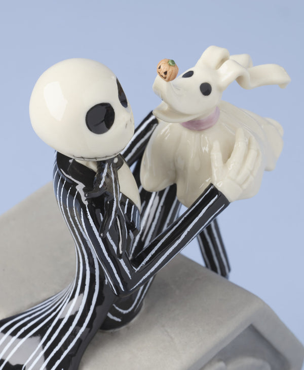 Lenox Nightmare Before Christmas Jack Skellington Porcelain Lit Figurine Holiday Shelf Decor 897877