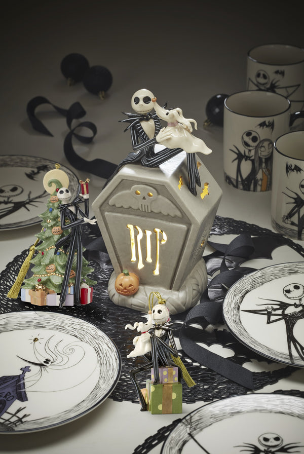 Lenox Nightmare Before Christmas Jack Skellington Porcelain Lit Figurine Holiday Shelf Decor 897877
