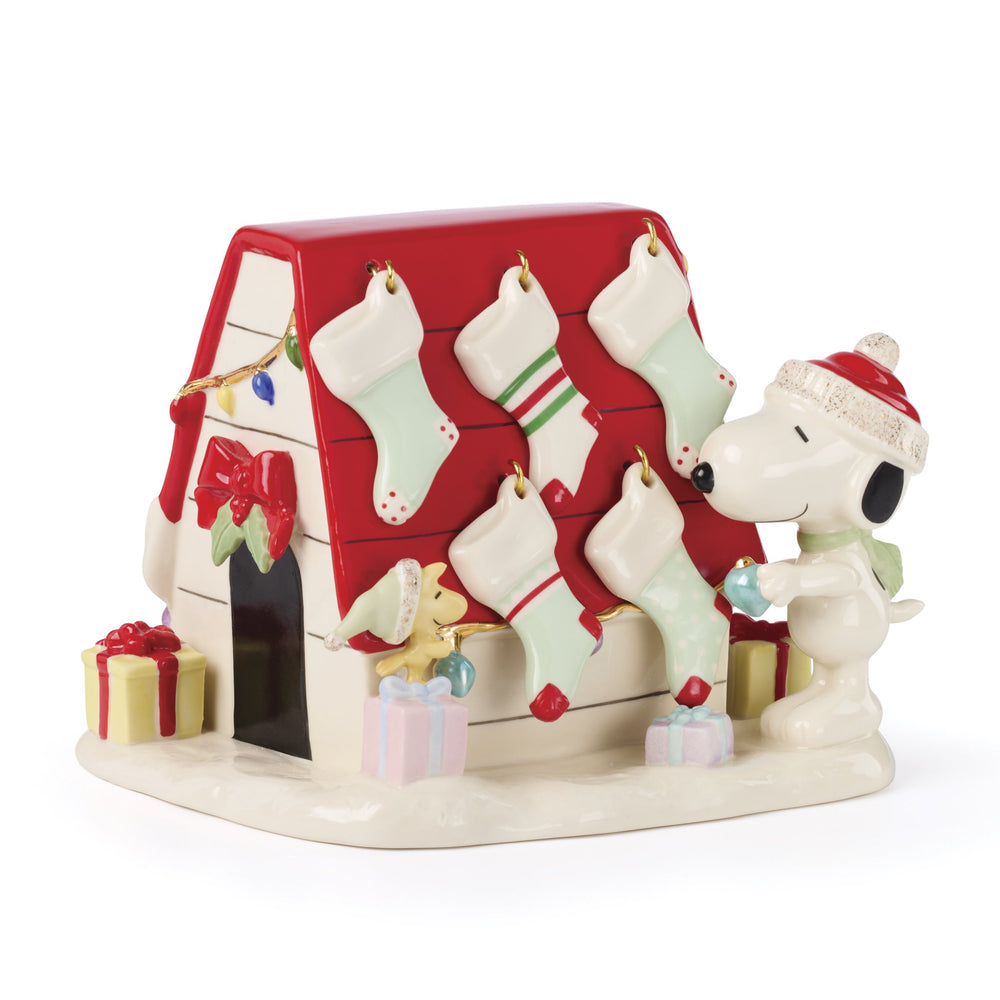 Lenox Peanuts Snoopy Porcelain Christmas Collectible Figurine with Festive Holiday Character Detail Decor For You Figurine 897884