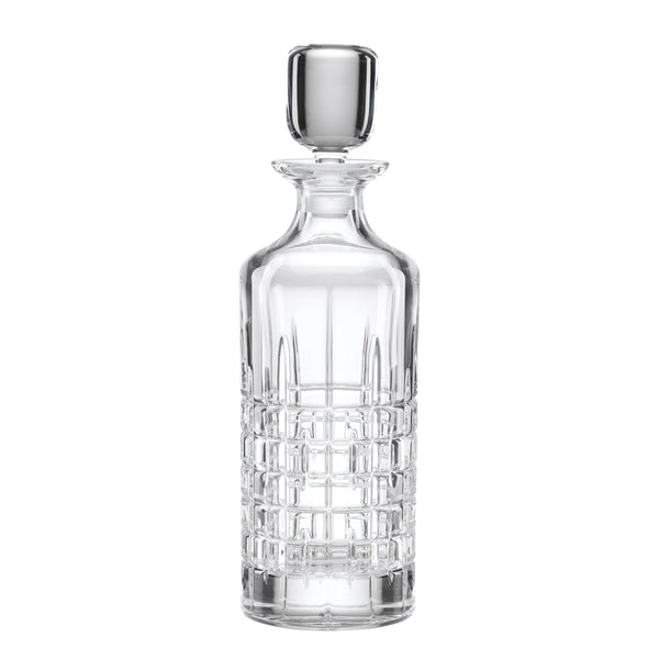Lenox Deklan Reed and Barton Lead Crystal Decanter with Geometric Crisscross Cut Barware 897891