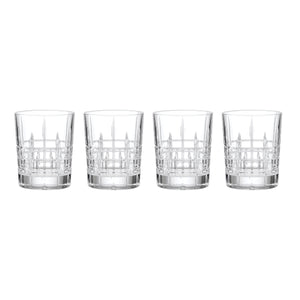Lenox Deklan Lead Crystal Old Fashioned Glasses Set of 4 Geometric Cut Barware 897892