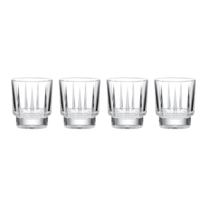 Lenox Estate Crystal Faceted Double Old Fashioned Glasses Set of 4 for Elegant Barware 897894