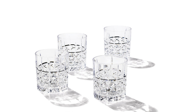 Lenox Apollo Starburst Cut Crystal Glass Set for Elegant Home Bar Entertaining 897895