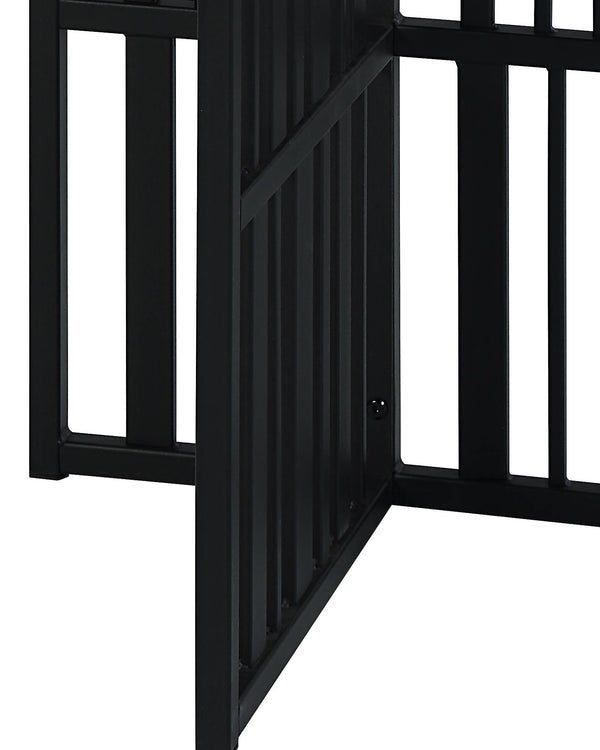 English Elm Zudora Sleek Antique Oak & Black Finish Sofa Table with 50mm Thick Top, Metal Frame, Modern Minimalist Design Black,Oak 28 L x 28 W x 4 H B2726P268331