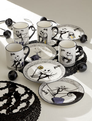 Lenox Nightmare Before Christmas Porcelain Accent Plates Jack Skellington Holiday Set of 4 897907