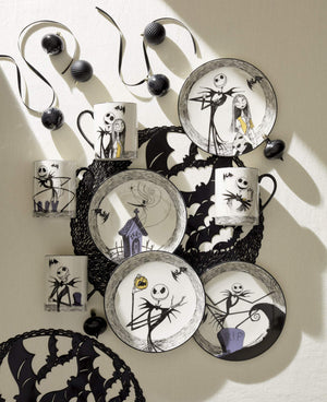 Lenox Nightmare Before Christmas Porcelain Accent Plates Jack Skellington Holiday Set of 4 897907