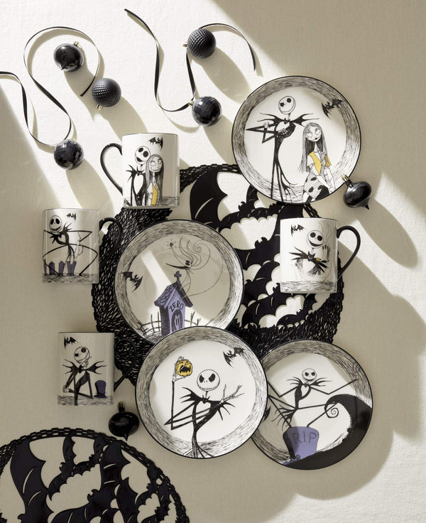 Lenox Nightmare Before Christmas Porcelain Accent Plates Jack Skellington Holiday Set of 4 897907