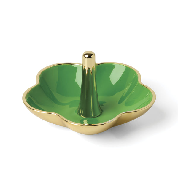 Lenox Make It Pop Kate Spade Goldplate Floral Ring Dish Elegant Vanity Jewelry Accent Tray Green 897934