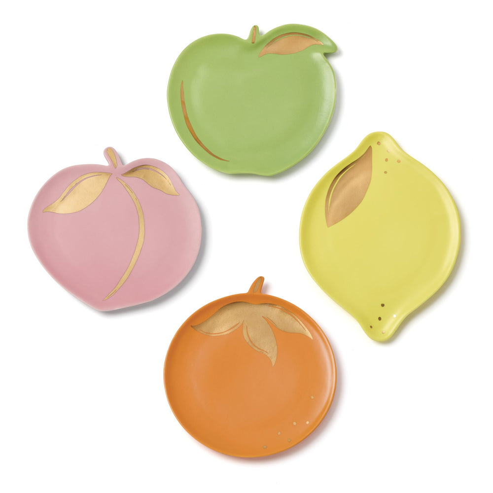 Lenox Tutti Fruity Kate Spade Porcelain Tidbit Plate Set Whimsical Fruit Shaped Appetizer 897938