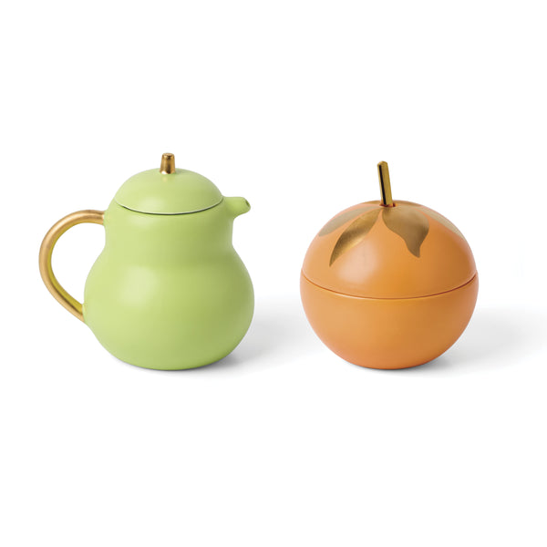 Lenox Tutti Fruity Kate Spade Porcelain Sugar Creamer Set Whimsical Fruit Shaped Serveware 897940
