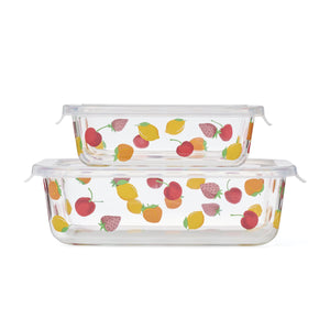 Lenox Tutti Fruity Kate Spade Glass Serve and Store Set with Playful Fruit Print Design 897941