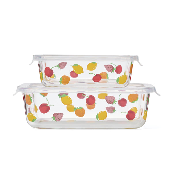 Lenox Tutti Fruity Kate Spade Glass Serve and Store Set with Playful Fruit Print Design 897941