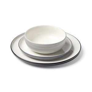 Lenox 24 Seven Colors Ombre Porcelain Dinnerware Set for Everyday Dining and Entertaining Taupe / Grey 897980