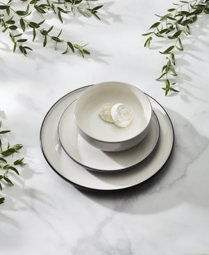 Lenox 24 Seven Colors Ombre Porcelain Dinnerware Set for Everyday Dining and Entertaining Taupe / Grey 897980